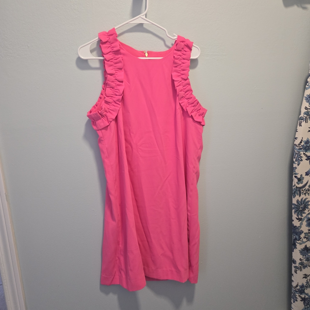 NWT Lilly Pulitzer Vibrant Pink Ruffle Dress